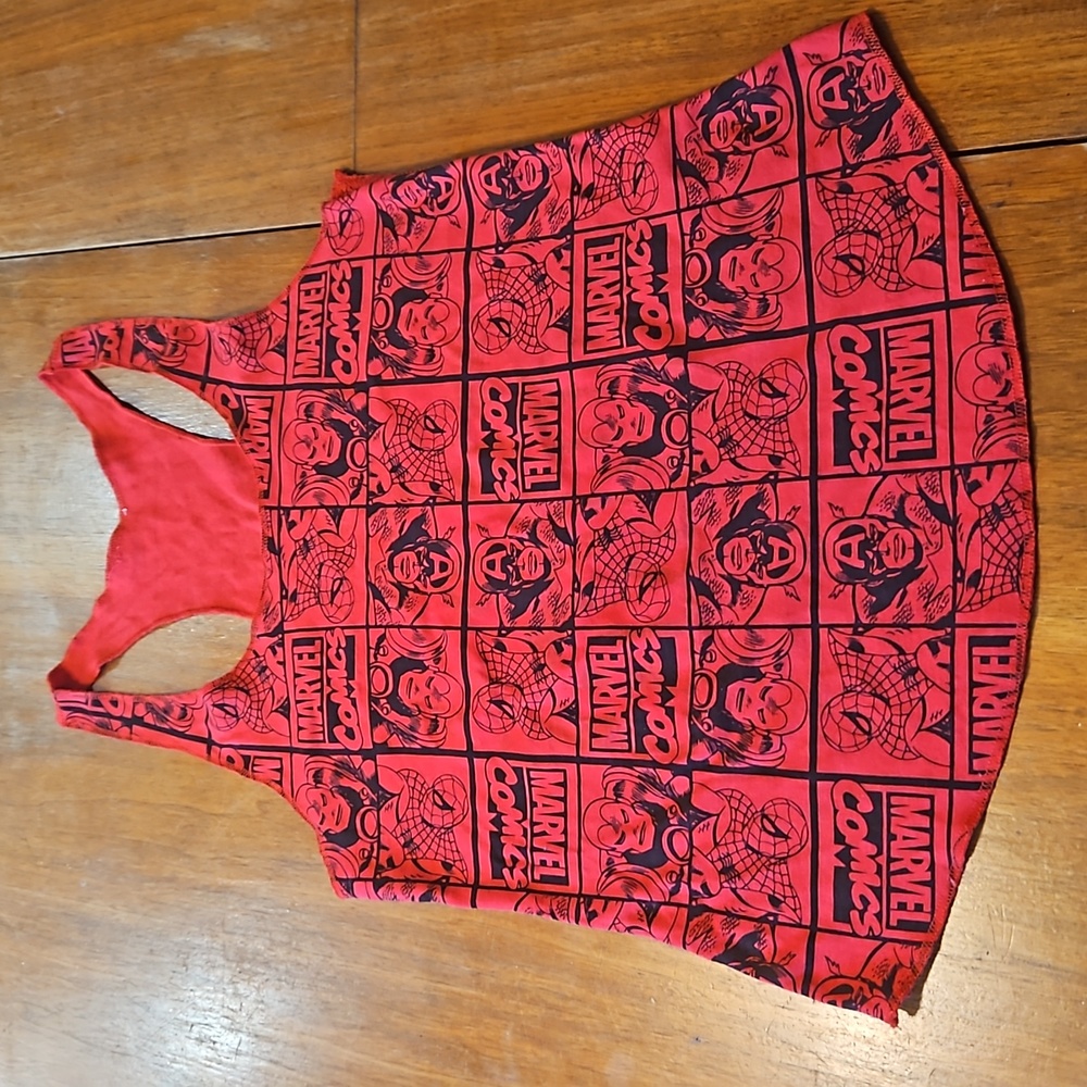 Red Marvel Small Racerback Tank Top - Picture 3 of 4